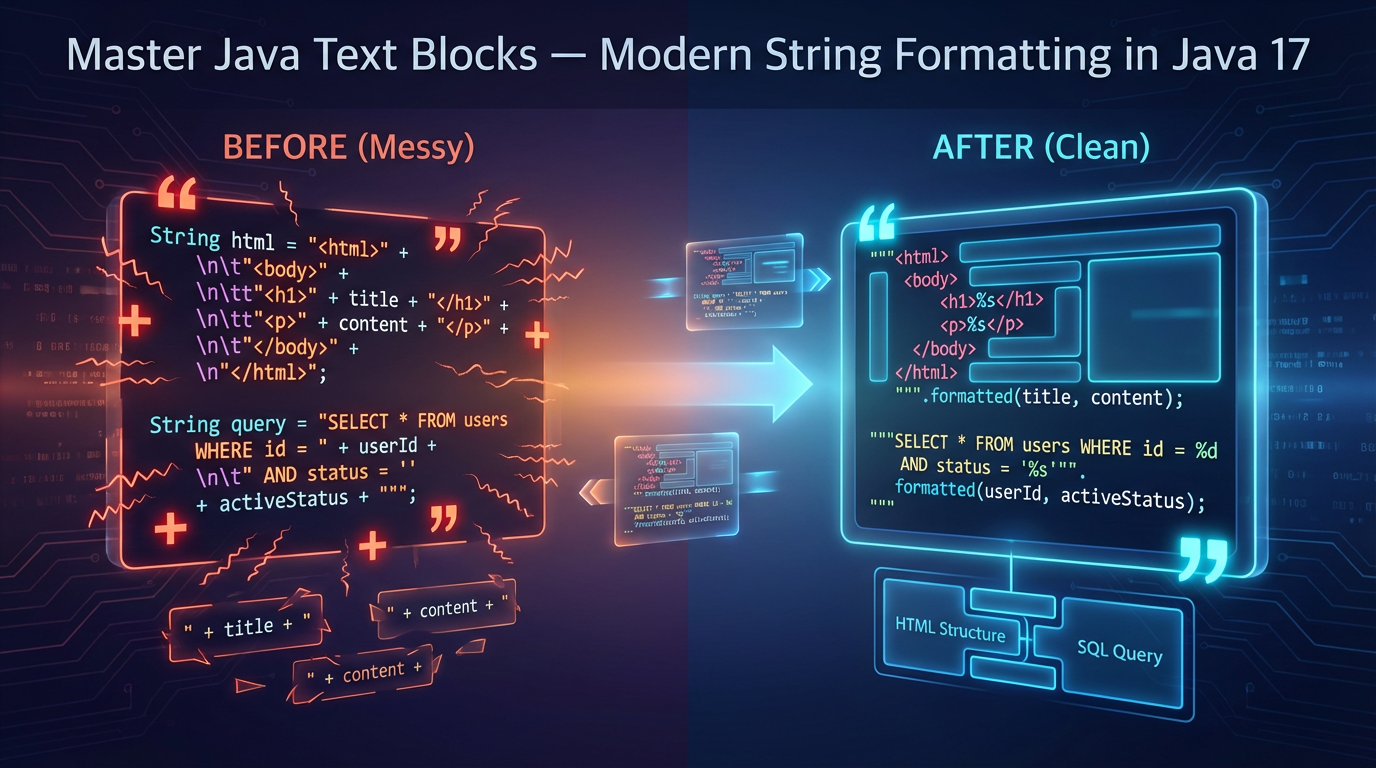 Java Text Blocks accurate Elegance in JDK 17 - TechShitanshu