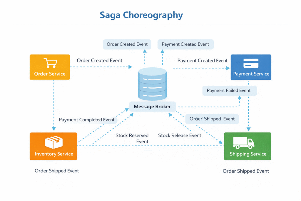 Choreography Saga Diagram